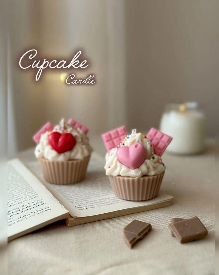 Chocolate Cupcake handmade scented soy wax candle India – Aura Flames