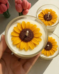  Sunflower handmade scented candle online India – Aura Flames